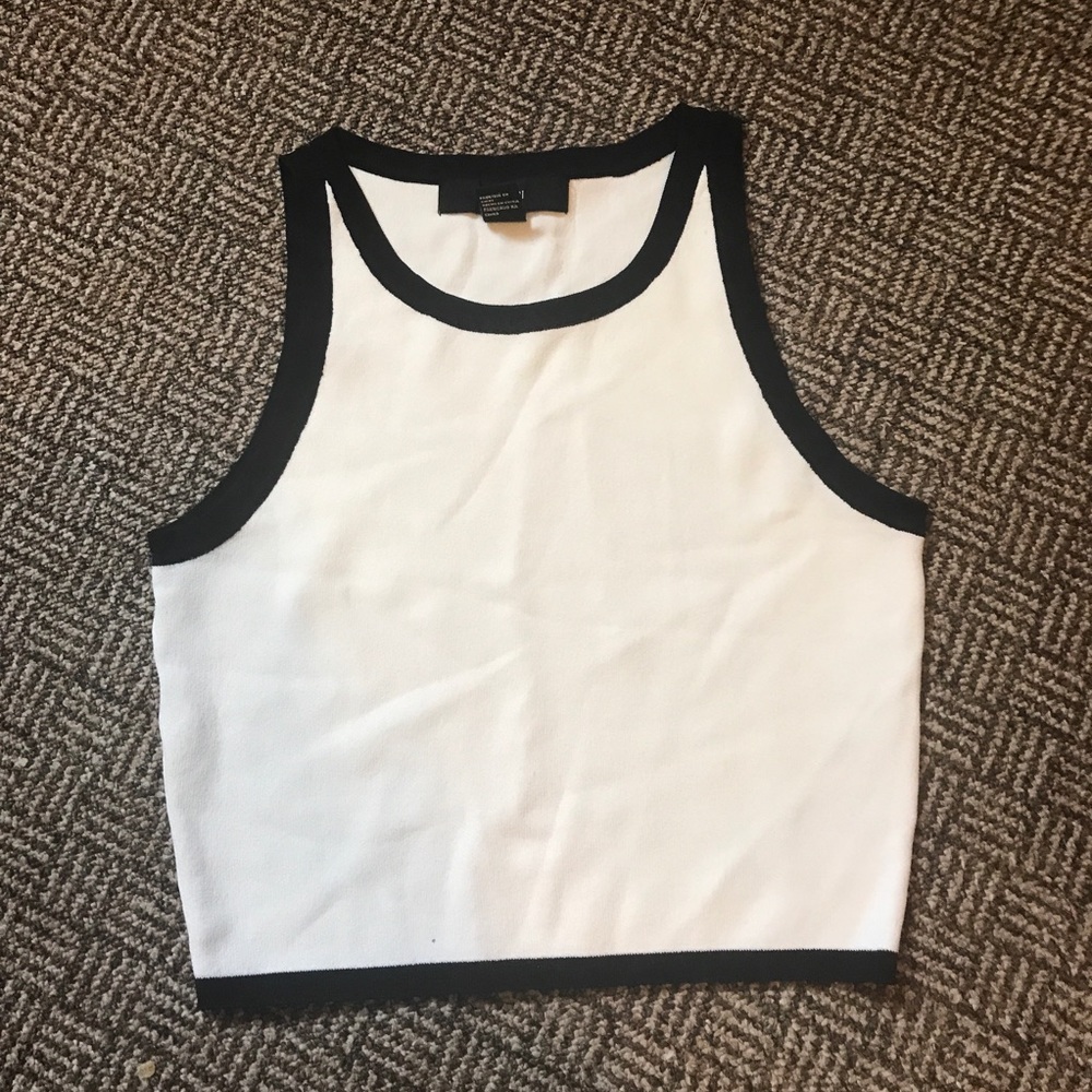 Black and White Crop Top - NWOT